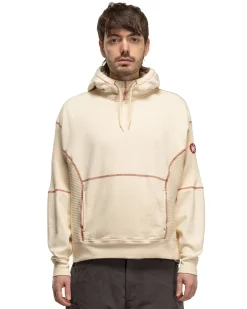 Wide Rib Cut Heavy Hoody Beige