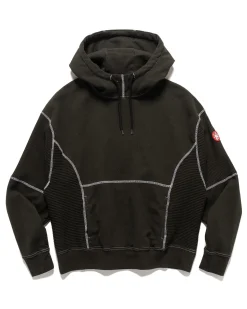 Wide Rib Cut Heavy Hoody Black