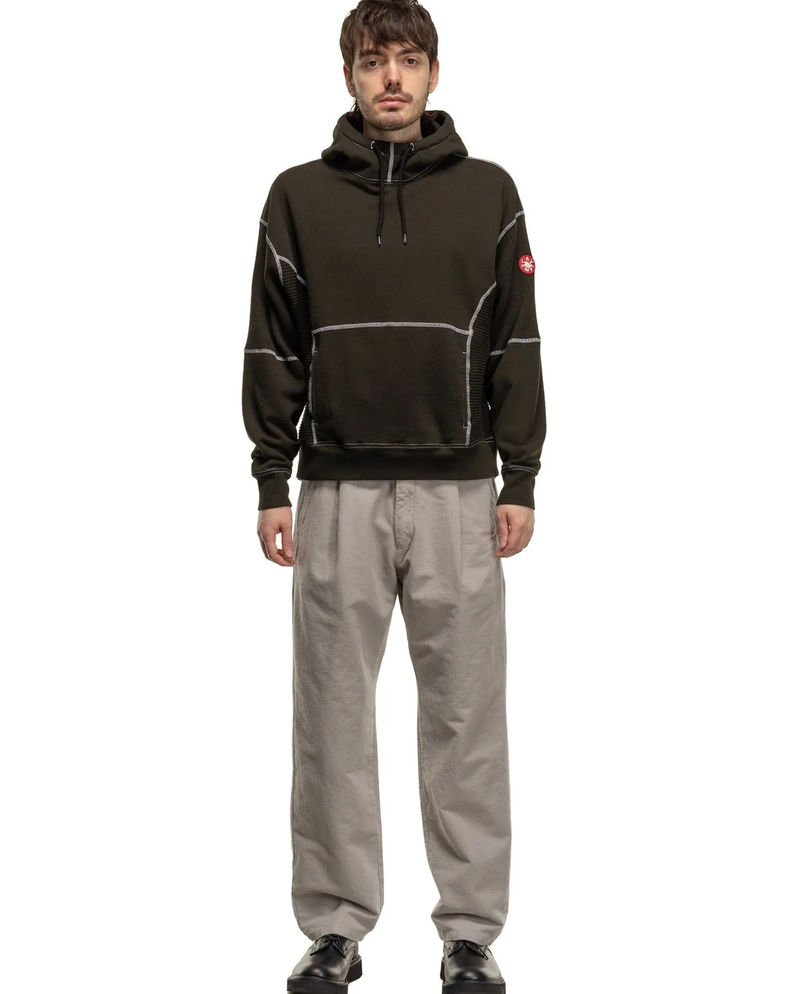 Wide Rib Cut Heavy Hoody Black