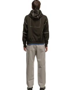 Wide Rib Cut Heavy Hoody Black