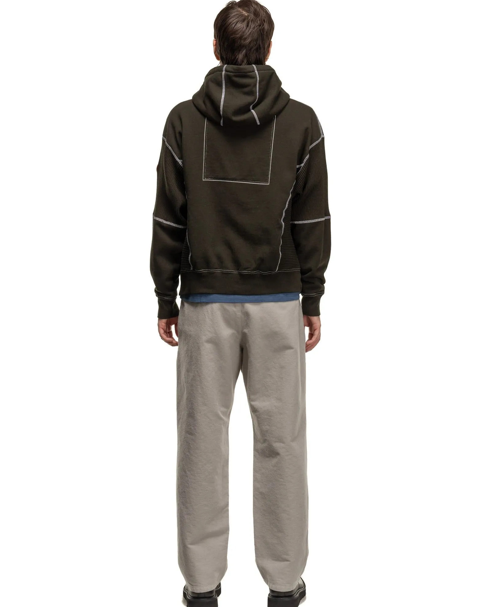 Wide Rib Cut Heavy Hoody Black