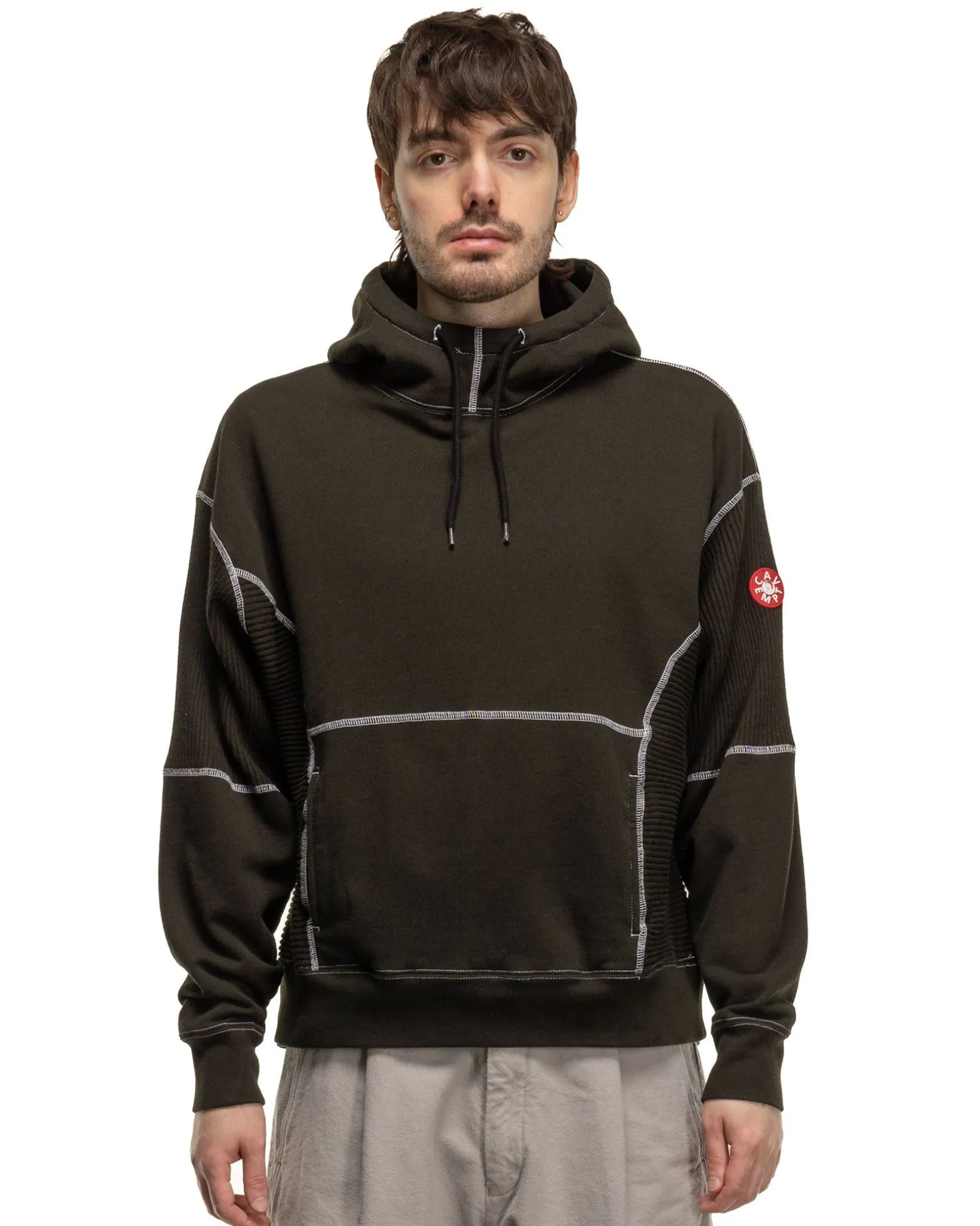 Wide Rib Cut Heavy Hoody Black
