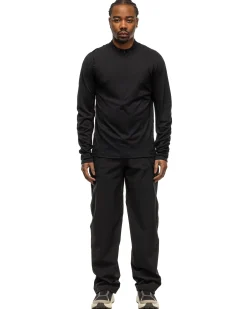 Wool Half Zip L/S T-Shirt Black
