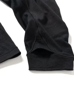 Wool Half Zip L/S T-Shirt Black