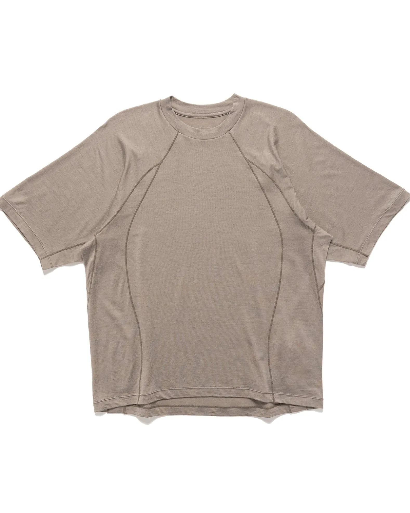Wool T-Shirt Grey Beige