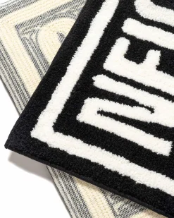 X Gallery 1950. Square Rug Mat Black